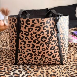 Kate Spade Black and Tan Animal Print Tote